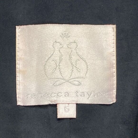 Rebecca Taylor Jacket Womens 6 Black Preppy Academia Country Club Capsule Blazer - Picture 16 of 16